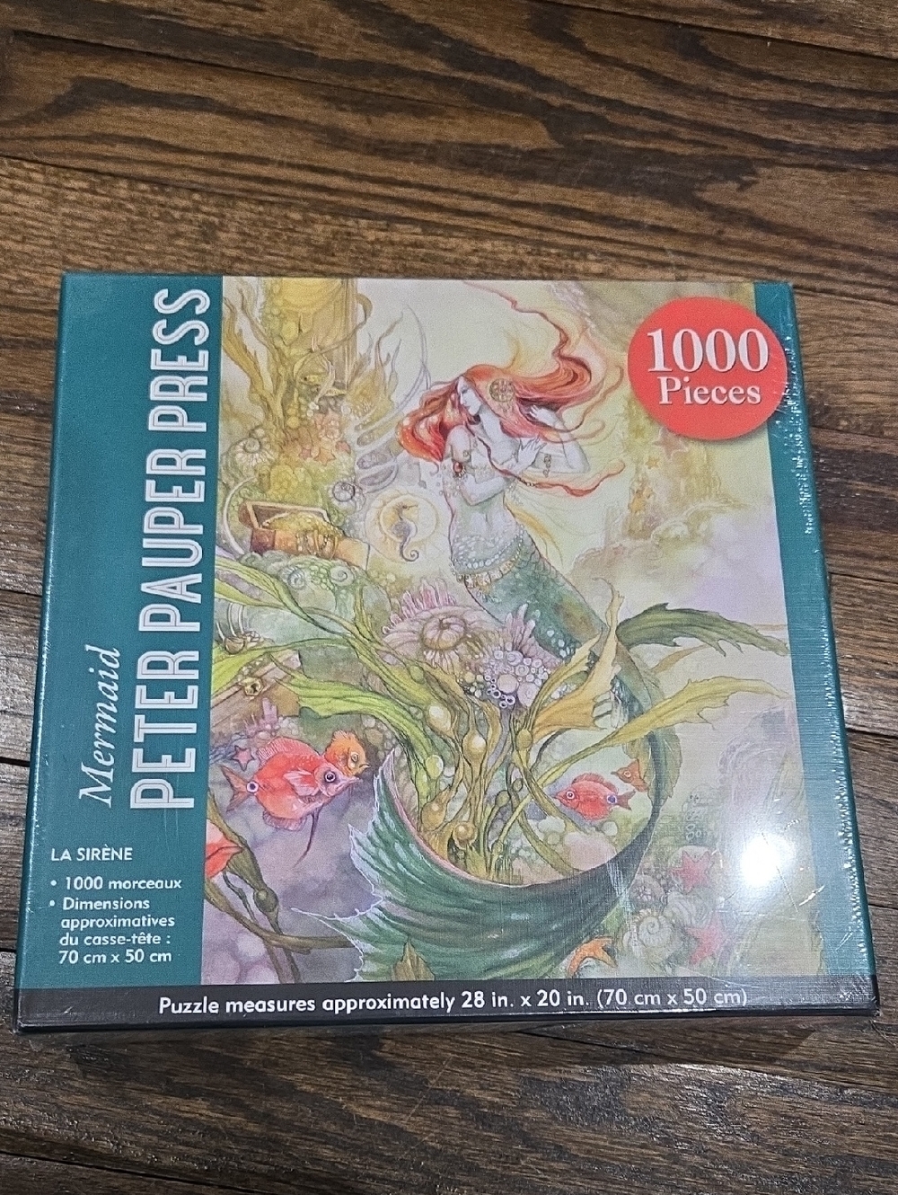 La Sirène Mermaid Peter Pauper Press 1000 Piece Puzzle 28in X 20in NIB